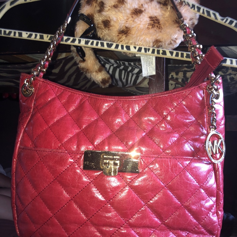 MIchael Kors Collection Red Purse Leather